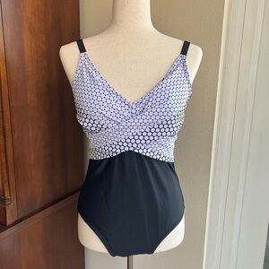 Black and White Swim Suit  - Size 10-12